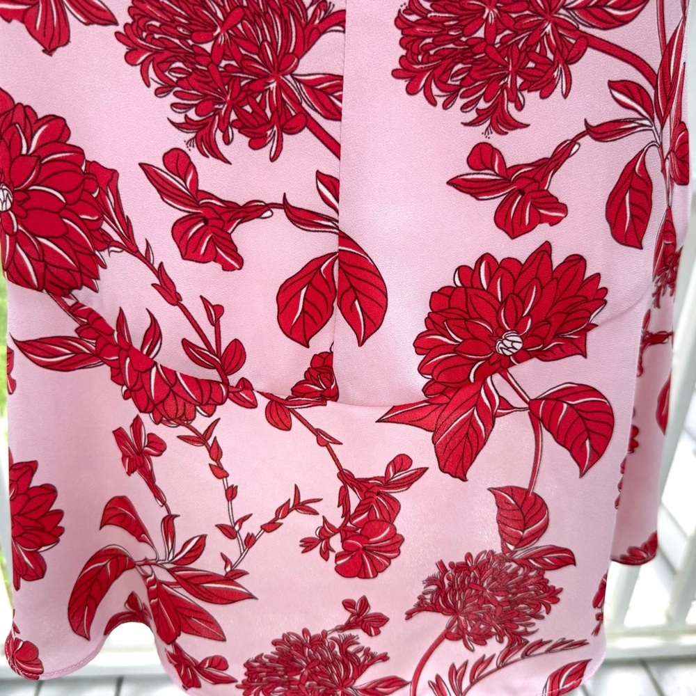 Gorgeous Cabi #5533 cranberry crush peblum floral tank-Small - Picture 4 of 13